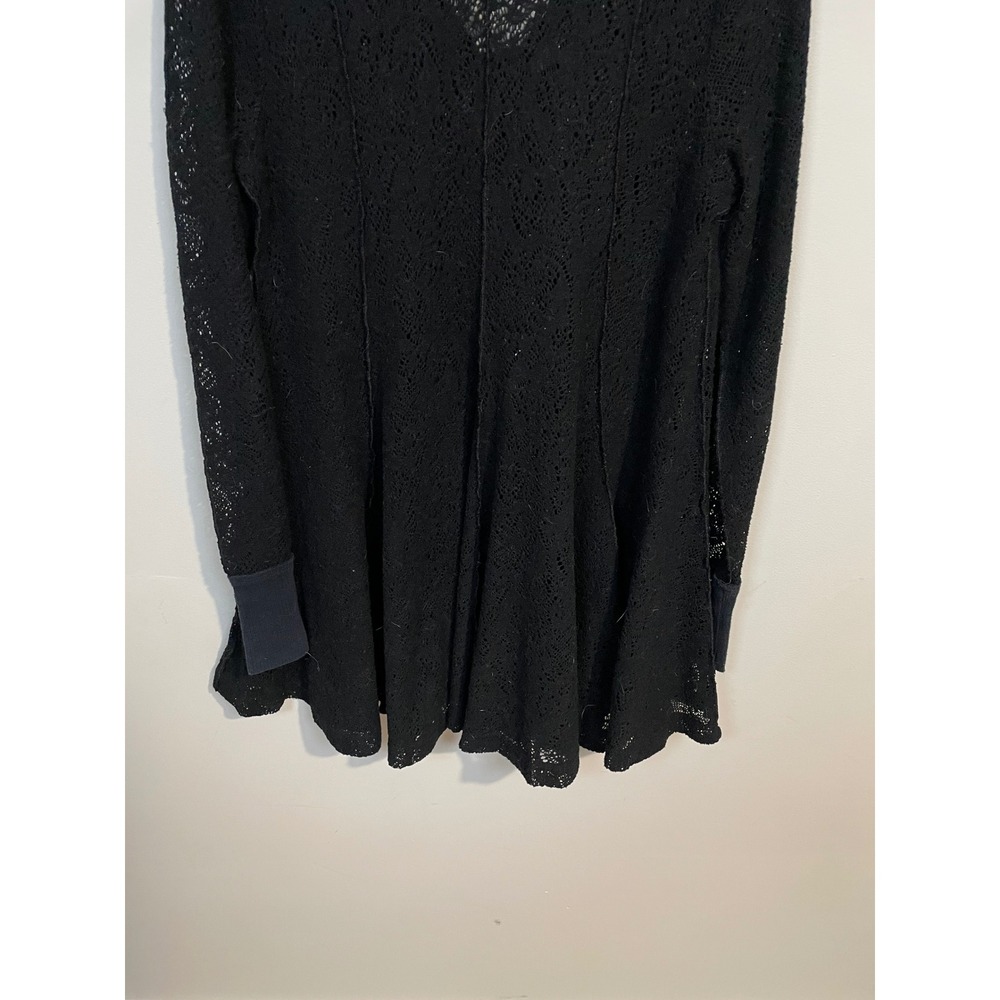 Free‎ People Lace Knit Flowy Tunic Sweater Size Medium Bohemian Layering - Picture 8 of 10